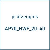 Prüfzeugnis für Akustik Premium AP70-hwf-2040